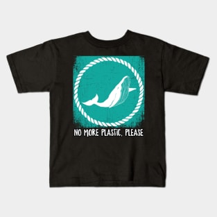 Save The Whales No More Plastic Please Kids T-Shirt